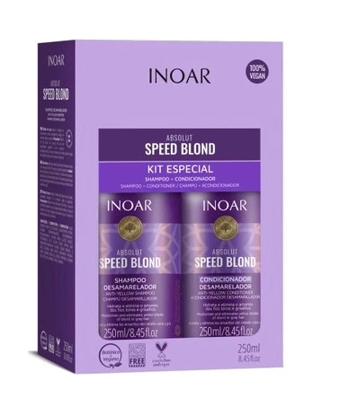 Inoar DUO Speed Blond Szampon 250 ml + Odżywka 250 ml